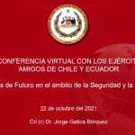 Académico de la ANEPE, Dr. Jorge Gatica, participó como expositor en la II Conferencia Virtual de Fuerzas Especiales de Ecuador
